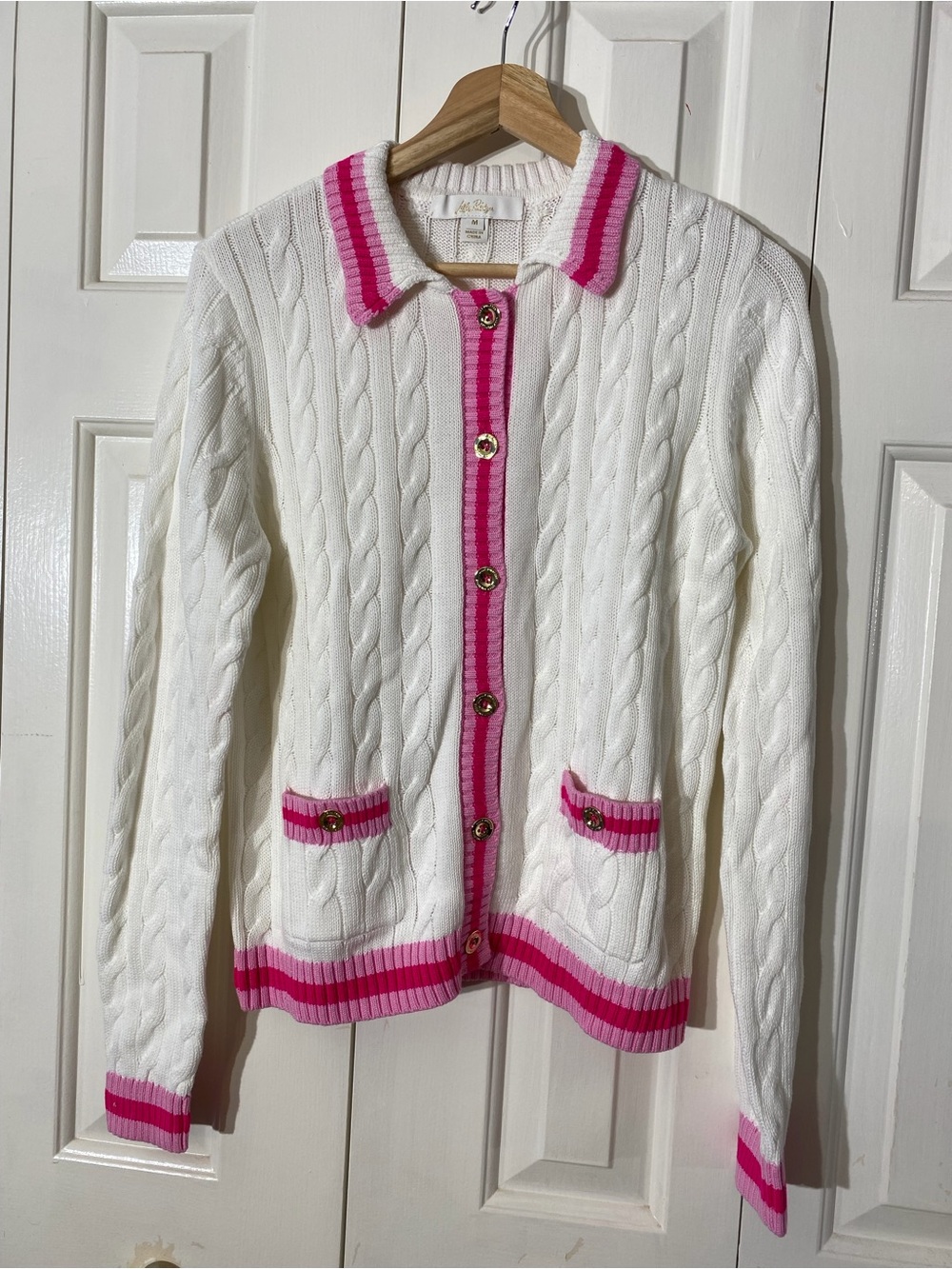 Lilly Pulitzer Womens Brockton Polo Golf Cardigan Sweater